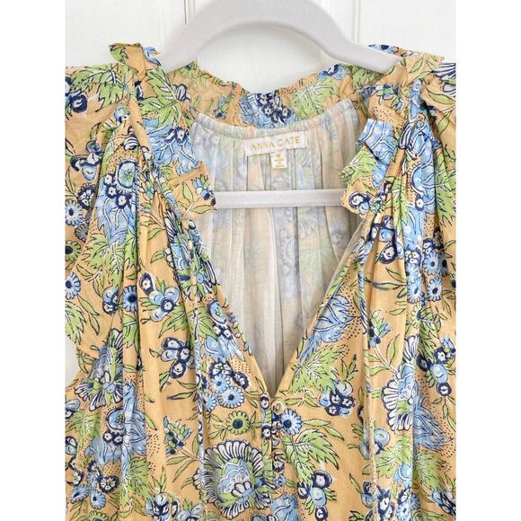 Anna Cate Aimee Floral Block Print Flutter Sleeve Mini Swing Dress Tuckernuck - Picture 3 of 8